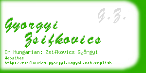 gyorgyi zsifkovics business card