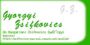 gyorgyi zsifkovics business card